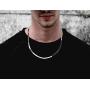 Savlano 925 Sterling Silver 4.5mm Herringbone Flat Snake Magic Chain Necklace for Men & Women - Made in Italy