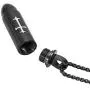 Sheng Jewelry Urn Necklaces for Men Women - Cross Engraving Bullet Urn Pendant Black Stainless Steel Cremation Necklace for Dad Mom Son