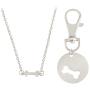 MIXIA 2pcs/Set Dog Bone Charm Necklace Collar Matching Friendship Best Friend Keyring Jewelry Pet Jewelry Dog Lover Gift Set
