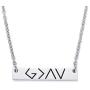 LParkin God is Greater Than The Highs and Lows Specific Bar Necklace Gold Coordinates Bar Necklaces