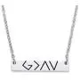 LParkin God is Greater Than The Highs and Lows Specific Bar Necklace Gold Coordinates Bar Necklaces
