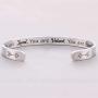 BTYSUN Bracelets for Women Inspirational Gifts for Women Girls Motivational Birthday Cuff Bangle Friendship Personalized Mantra Jewelry Come Gift Box