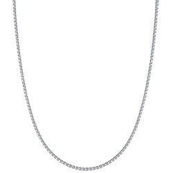 Sterling Silver 1.8mm Classic Italian Box Chain Necklace, 16'' - 30''