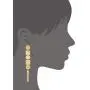 Geometric Metal Motif Linear with Chain Tassel Long Drop Polished Earrings