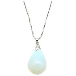 Floating Natural Opal Mermaid Necklace Mermaids Tears Sea Sand Waterdrop Pendant Necklace Jewelry