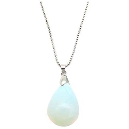 Floating Natural Opal Mermaid Necklace Mermaids Tears Sea Sand Waterdrop Pendant Necklace Jewelry