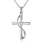 Angelady Faith Hope Love Cross Necklace Jewelry for Women Coming with Gift Box, Christmas Birthday Ladies Jewellery Mothers Day Gifts for Mom, Girlfriend and Her（God in My Heart）