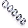 Hematite Ring, 3pcs Black Stone Magnetic Anxiety Balance Root Chakra Genuine Hematite Rings, Hematite Rings that Absorb Negative Energy then Break for Women Men Jewelry Necklace Making (7#)