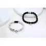 MEALGUET Magnetic Couple Bracelets Personalized White Howlite & Black Agate Matching Beaded Bracelets Distance Relationship Bracelet Custom Name Bead Magnetic Set MEALGUET Magnetic Couple Bracelets Personalized White Howlite & Black Agate Matching Beaded Bracelets Distance Relationship Bracelet Custom Name Bead Magnetic Set