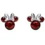 Disney Minnie Mouse Birthstone Jewelry, Silver Plated Crystal Stud Earrings for Women and Girls Disney Minnie Mouse Birthstone Jewelry, Silver Plated Crystal Stud Earrings for Women and Girls