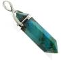 Shilpi Impex Choose Your Color Gemstone Solid 925 Sterling Silver Double Terminated Bail Pencil Point Pendant