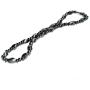 Twist Hematite Choker Necklace,Magnetic Therapy Stone Beads Jewelry for Men (Black-45cm)