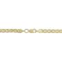 14K Yellow Gold Filled Solid Mariner Chain Necklace, 4.5 mm Wide