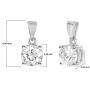 La Joya 1/6-1/3 Carat Total Weight (cttw) Certified Lab Grown Diamond Pendant Necklace - Set in 4 Prong Yellow Gold Or White Rhodium Plated .925 Sterling Silver With Chain - GH Color And VS/SI Clarity