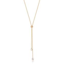 Lalynnly 14K Yellow Gold Plated Round Cubic Zirconia Minimalist Multi-way Necklace Bracelet for Women