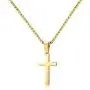 Ursteel Cross Necklace for Men, Stainless Steel Silver Black Gold Cross Pendant Necklace for Men, 16-24 Inches Box Chain