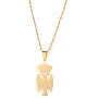Stainless Steel Republic of Serbia Eagle Pendant Necklace for Women Men Srbija Serbian Chain Jewelry