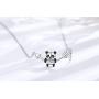 TRISHULA Cute Panda Heart Pendant Necklace,Forever Love Animals Series Delicate Heart Jewelry Great Gift for Mom Daughter Wife