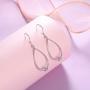 S925 Sterling Silver Trendy Dangle Drop Stud Earrings for Women Girl