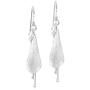 Captivating Flower Pod Calla Lily Floral .925 Sterling Silver Dangle Earrings