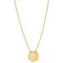 Ritastephens 14k Yellow Gold Mini Contemporary Cut-out Cross Necklace Chain Adjustable 16-18 Inches