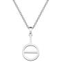 CENWA Agender Symbol Necklace Non-Binary Gender Androgyne Androgyny Sign Genderqueer Genderfluid Bigender Trigender