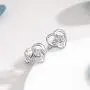 Jewelry Set for women, 925 Sterling Silver Stud Earrings, Love Pendant Necklace with White/Purple/Blue Cubic Zirconia for Girlfriend , Best valentines-day Gift Mothers Day Mom Gifts from Daughter Son
