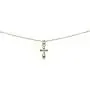 GemStar USA Sterling Silver Polished Cross Dainty Choker Necklace