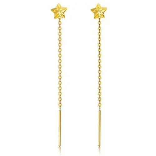 18K Real Gold Tiny Threader Earrings for women, Yellow Gold 4mm Dangle Star Earrings Ear Line Hypoallergenic Jewelry for Her, Mom, Wife, Girls, Teens 18K Real Gold Tiny Threader Earrings for women, Yellow Gold 4mm Dangle Star Earrings Ear Line Hypoallergenic Jewelry for Her, Mom, Wife, Girls, Teens