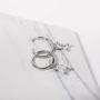 925 Sterling Silver CZ Cubic Zirconia Cartilage Huggie Charm Earring, Round Hoop Dangle Earrings Dainty Fine Jewelry Gifts for Women
