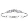 SOUSYOKYOSAM Dainty Cuff Bracelet - Never GIVE UP - Inspired Women Jewelry Excellent Adjustable Bangle SOUSYOKYOSAM Dainty Cuff Bracelet - Never GIVE UP - Inspired Women Jewelry Excellent Adjustable Bangle