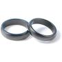 COLORFUL BLING 2Pcs Black Hematite Stone Magnetic Rings Necklace Set Anxiety Absorb Negative Energy Balance Chakra Healing Jewelry for Women Men(6MM)