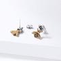 Nofade Silver Cute Flower Bumble Bee Earrings Studs for Women Teen Girls 925 Sterling Silver & Brass Small Animal Studs Earrings Hypoallergenic Earrings for Sensitive Ears