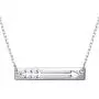 925 Sterling Silver Love Arrow Horizontal Sideways Minimalist Bar Pendant Necklace for Women Teen Girls Gift, 18 inch + 2 inch