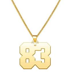 YSAHan Personalized Lucky Number Necklace Custom Made Gold Number Birthday Pendant for Women Girls