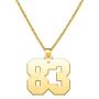 YSAHan Personalized Lucky Number Necklace Custom Made Gold Number Birthday Pendant for Women Girls