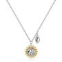 Memorjew Sunflower Horse Necklace for Girls, Dainty Silver Initial Necklace Kids Jewelry Horse Gifts for Girls Women