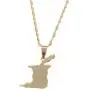 Trinidad and Tobago Map Flag Pendant Necklace Gold Color Trendy Country Map Jewelry Gifts
