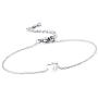 BOCHOI Tiny Heart Initial Bracelets for Women Teen Girls Lovers Dainty Letter Tiny Alphabet Initial Heart Bracelet Jewelry Gift Birthday Adjustable Stainless Steel