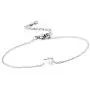 BOCHOI Tiny Heart Initial Bracelets for Women Teen Girls Lovers Dainty Letter Tiny Alphabet Initial Heart Bracelet Jewelry Gift Birthday Adjustable Stainless Steel