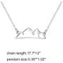 Your Always Charm Mountain Necklace,Snowy Mountain Necklace for Women,Nature Jewelry Gift for Skiers, Hikers, Campers, Climbers and Nature Lovers