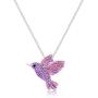 Flying Hummingbird Crystal Pendant Necklace for Women, Girls & Teens, Never Rust 925 Sterling Silver, Hypoallergenic Chain with Breathtaking Gift Box for Special Moments of Love