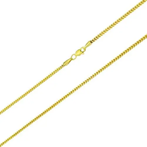 Nuragold 14k Yellow Gold 1.8mm Franco Wheat Spiga Foxtail Chain Pendant Necklace, Mens Womens Lobster Lock 14'' 16'' 18'' 20'' 22'' 24'' Nuragold 14k Yellow Gold 1.8mm Franco Wheat Spiga Foxtail Chain Pendant Necklace, Mens Womens Lobster Lock 14'' 16'' 18'' 20'' 22'' 24''