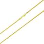 Nuragold 14k Yellow Gold 1.8mm Franco Wheat Spiga Foxtail Chain Pendant Necklace, Mens Womens Lobster Lock 14'' 16'' 18'' 20'' 22'' 24''