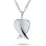 Personalize Engravable Amulet Feathered Guardian Angel Wing Heart Pendant Necklace For Women Teen Antiqued 925 Sterling Silver SM MED LG