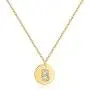 SANNYRA Dainty Disc Initial Necklace 18K Real Gold-Plated Letters A to Z 26 Alphabet Disc Pendant Necklace for Women Birthday Gifts