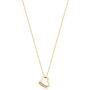 GELIN Open Heart Pendant Necklace with Genuine Diamond in 14k Yellow Gold, Love Jewelry for Women