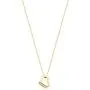 GELIN Open Heart Pendant Necklace with Genuine Diamond in 14k Yellow Gold, Love Jewelry for Women