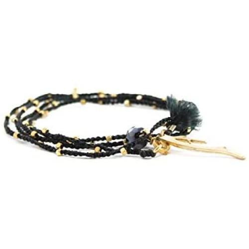 Wakami Beaded Necklace Wrap Bracelet | Handmade Boho Jewelry for Women | Braided, Fair Trade, Charm Bracelet - Hippie Necklace
