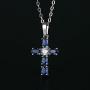 CiNily Cross Pendant Necklace Gold Plated Opal Pendant/Mystic Topaz Gemstone Pendant Criss Jewelry